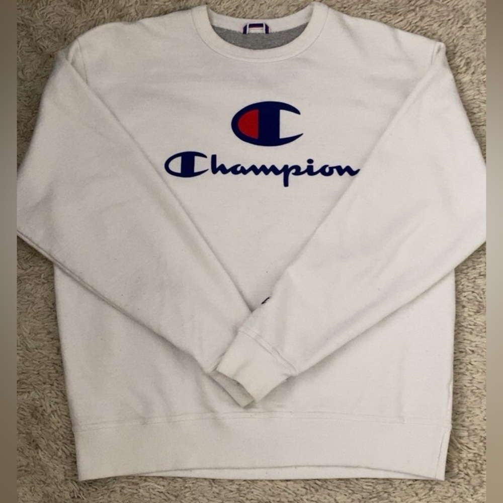 Champion Men's White Crewneck Sweater